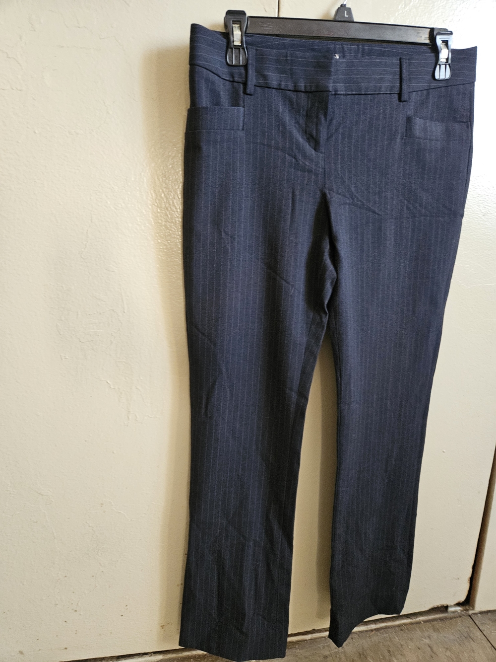 Navy Pinstripe Dress Pants